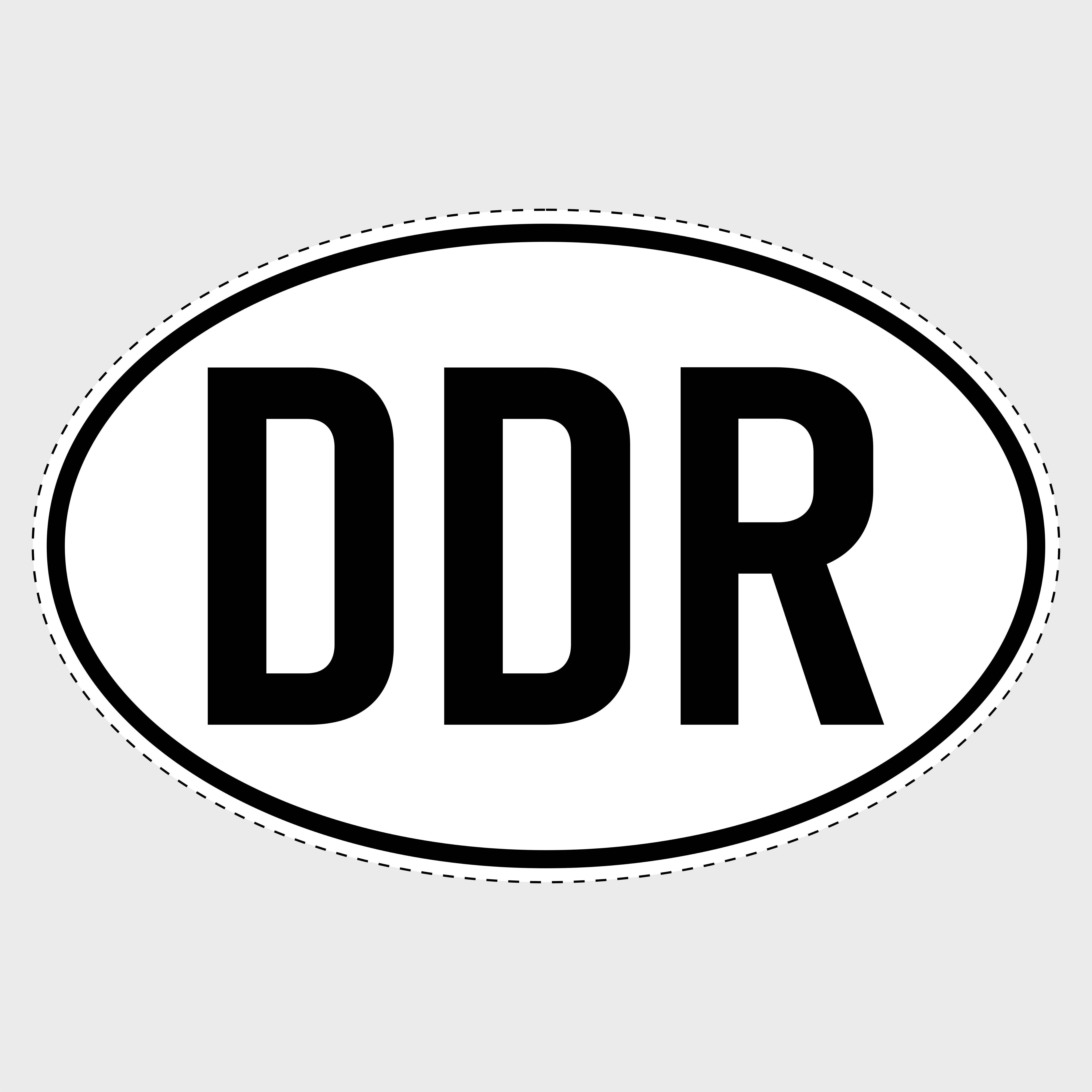 Ostdeutschland DDR Aufkleber Schriftzug Sticker Ossi Fun Autoaufkleber  (Blau/Schwarz)